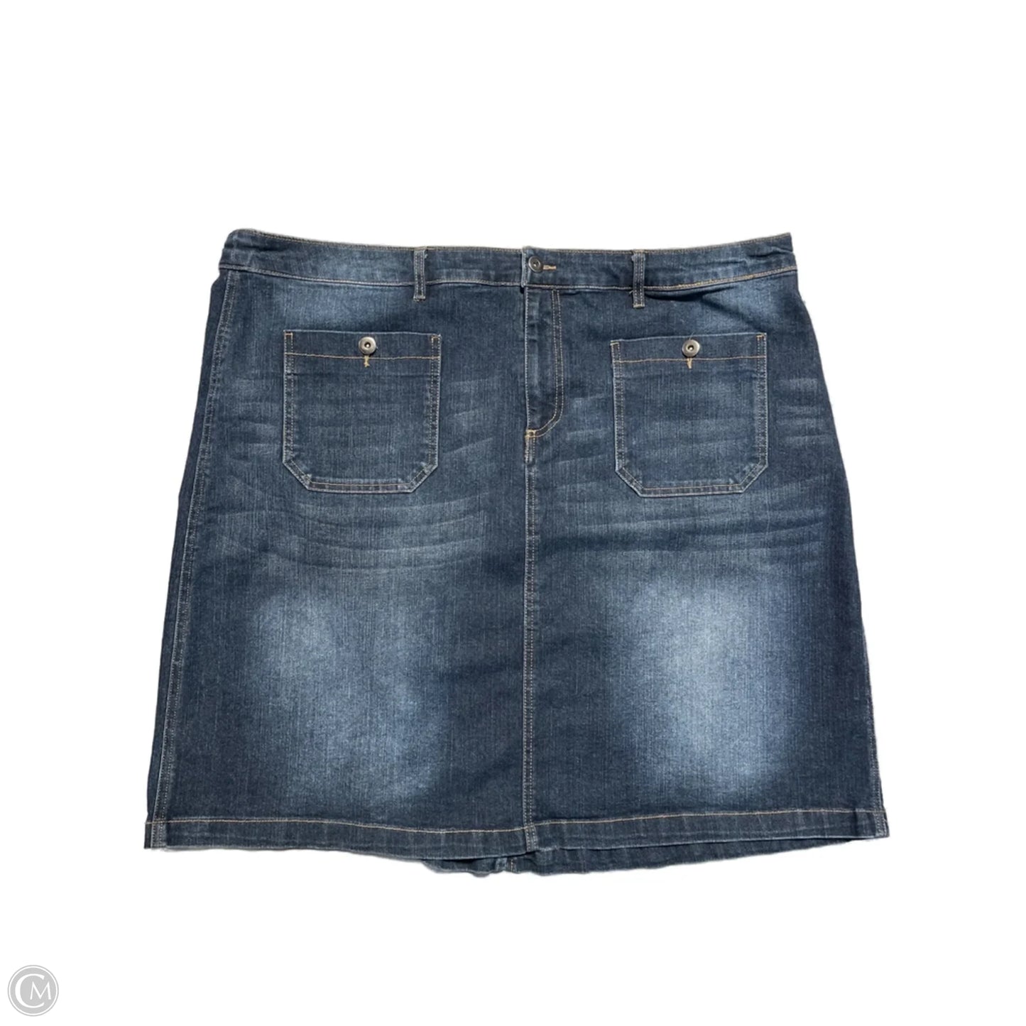 Skirt Mini & Short By Cj Banks In Blue Denim, Size: 24