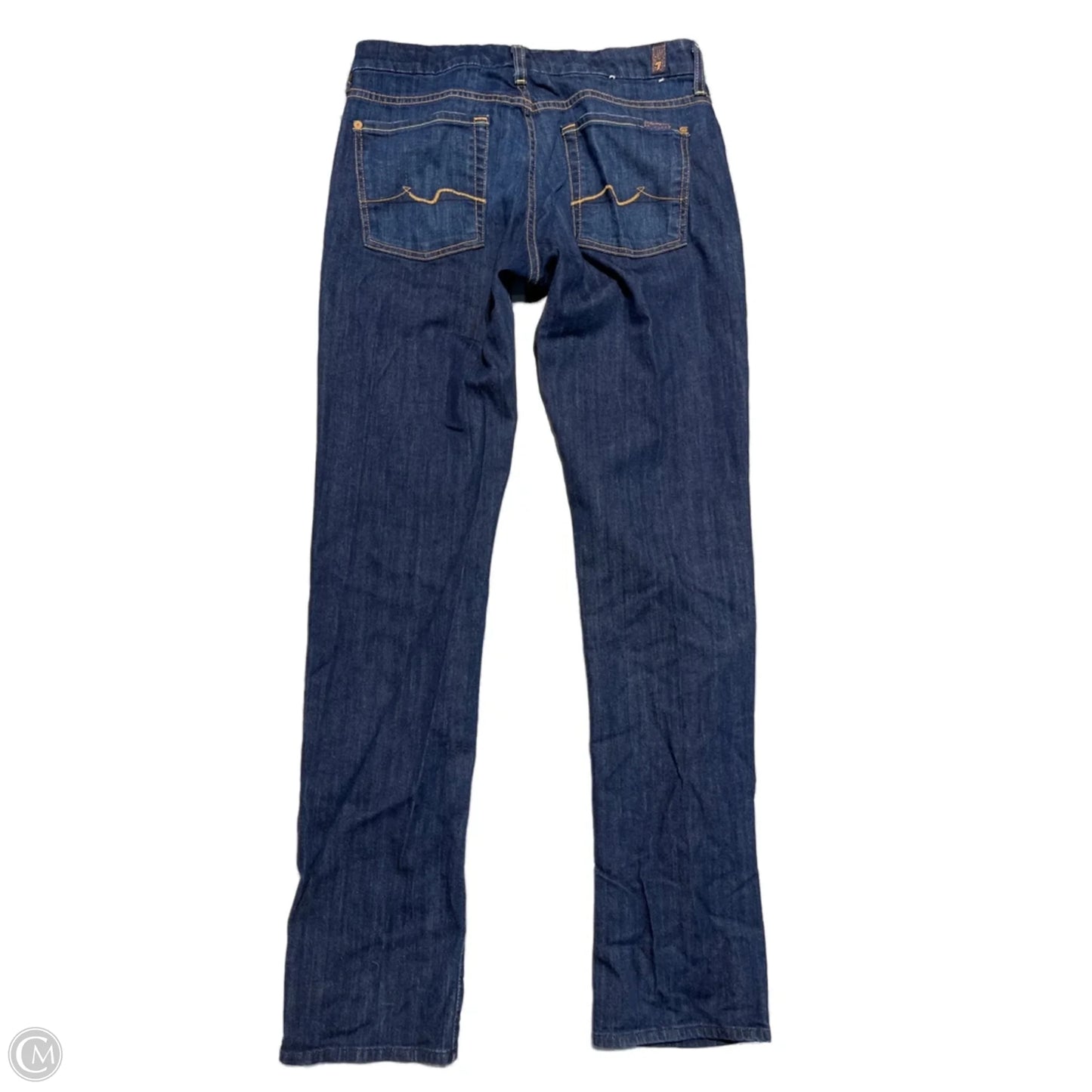 Jeans Straight By 7 For All Mankind In Blue Denim, Size: 12