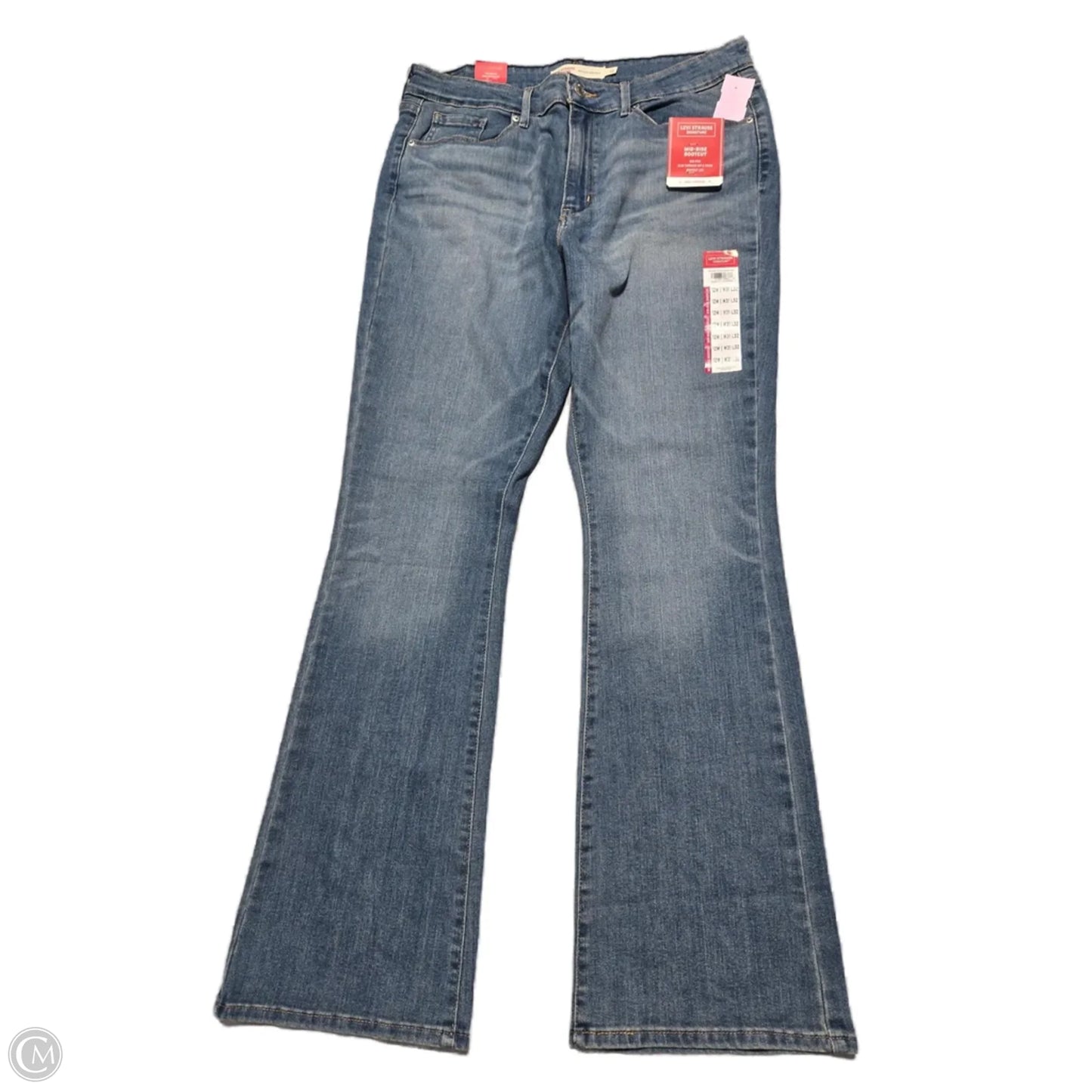 Jeans Skinny By Levis In Blue Denim, Size: 12