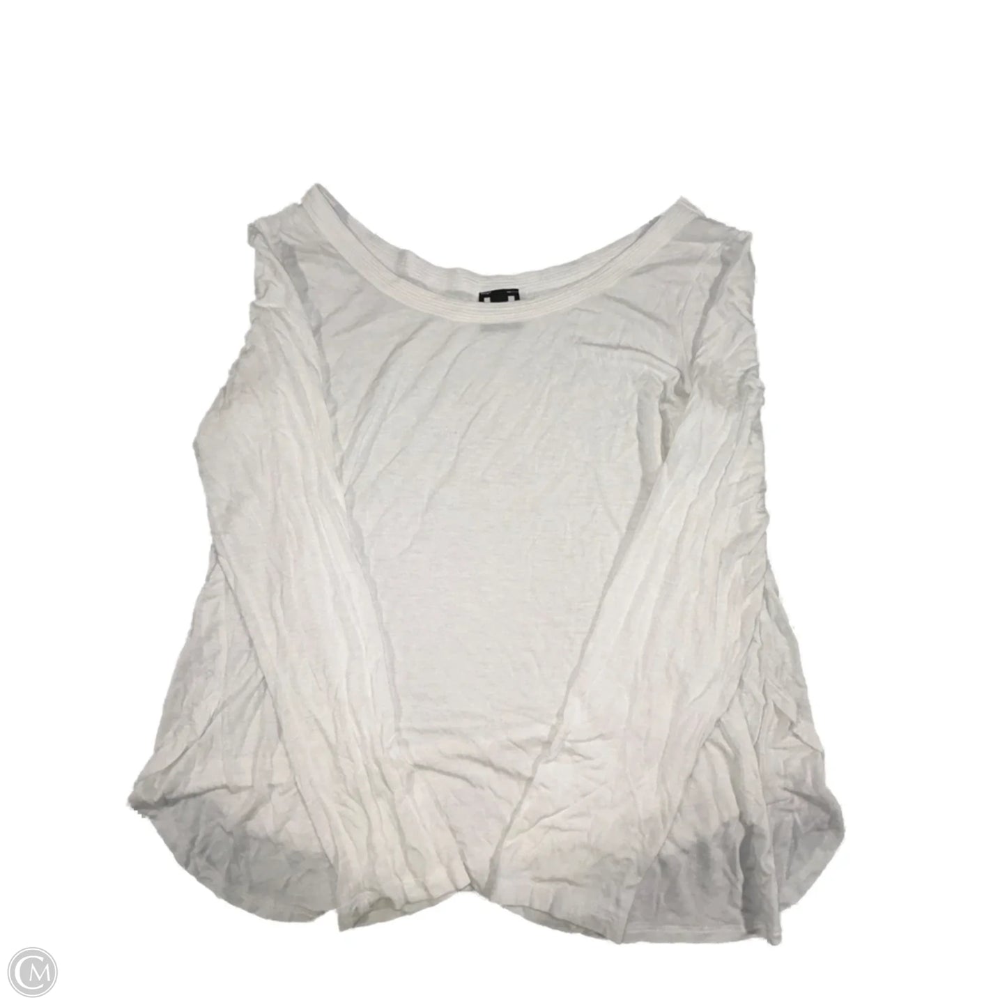 Top Long Sleeve By Bordeaux In White, Size: L