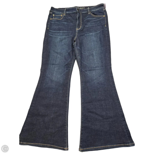 Jeans Wide Leg By American Eagle In Blue Denim, Size: 16