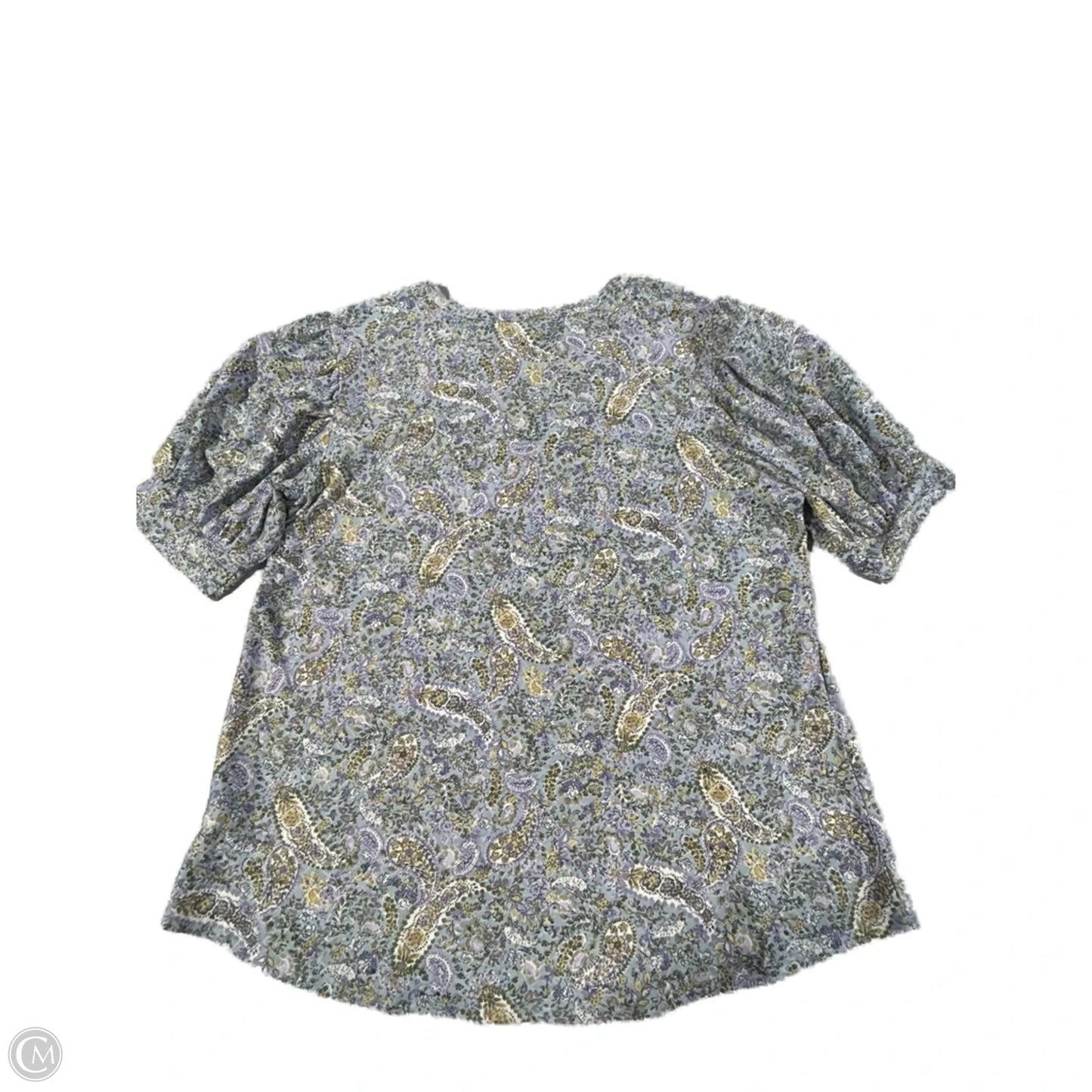 Top Short Sleeve By Kim & Cami In Blue, Size: L