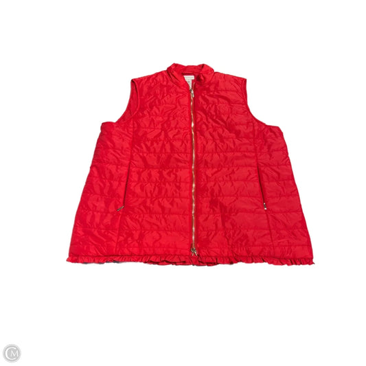 Vest Puffer & Quilted By Multiples In Red, Size: 0x