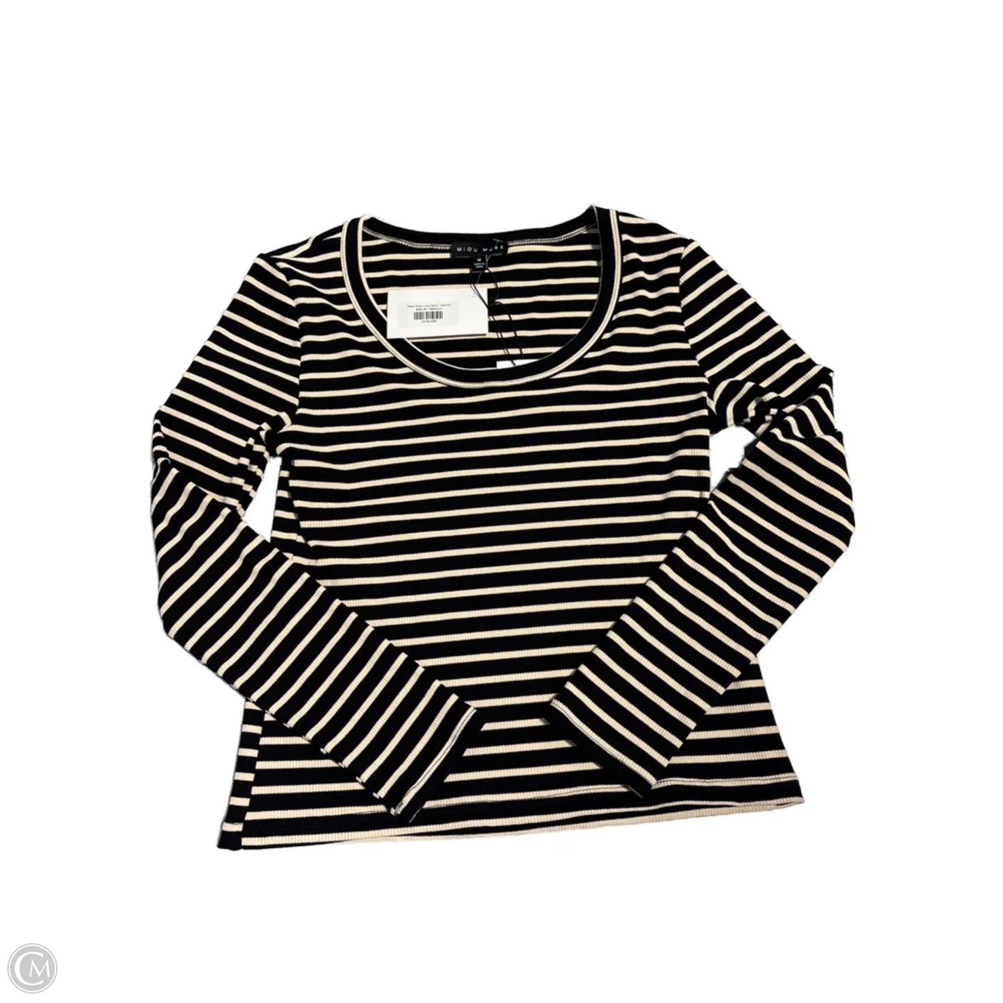 Top Long Sleeve By Cmc In Striped Pattern, Size: M