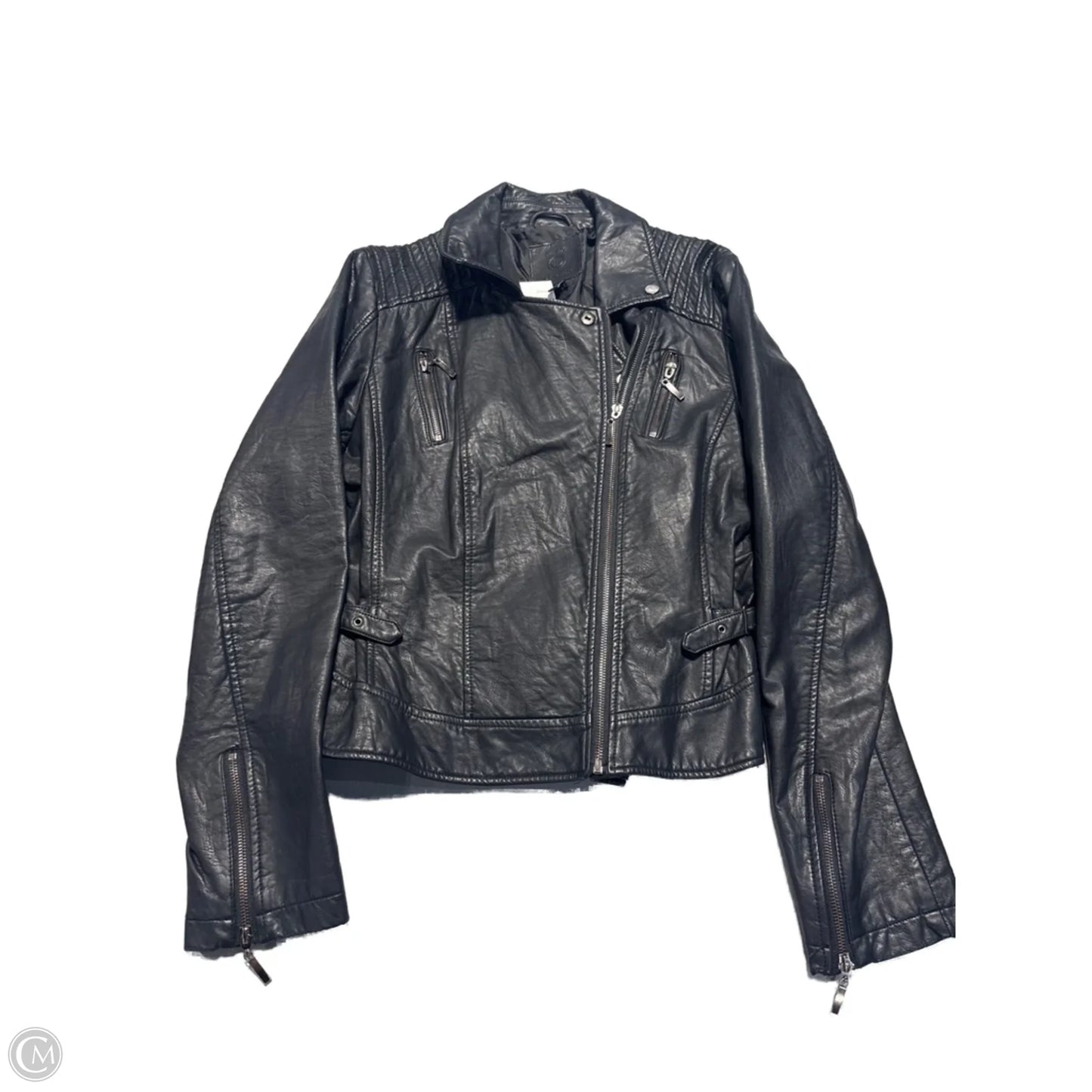 Jacket Moto By Max Studio In Black, Size: L