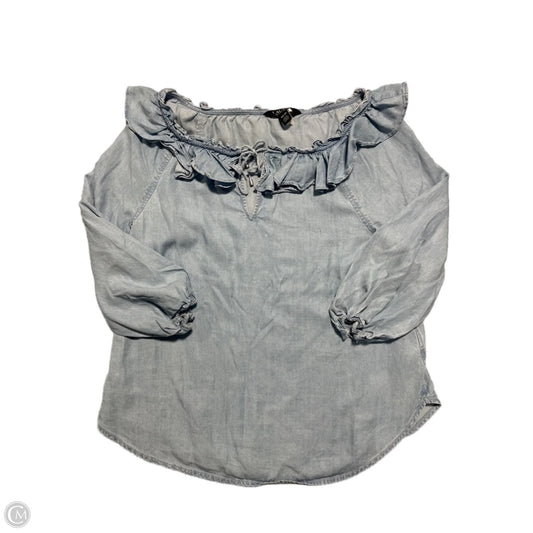 Top Long Sleeve By Ralph Lauren In Blue, Size: Xs