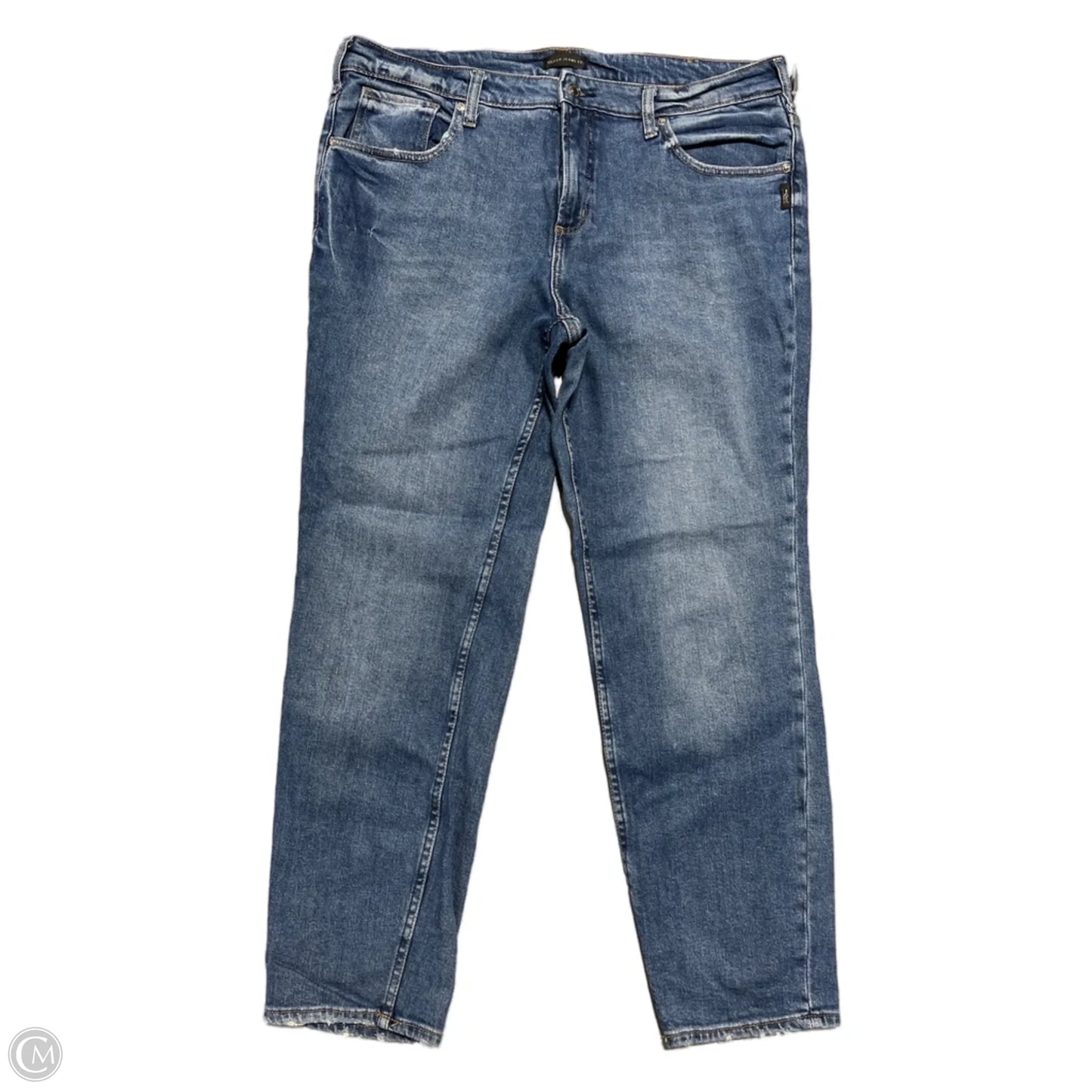 Jeans Straight By Silver In Blue Denim, Size: 14