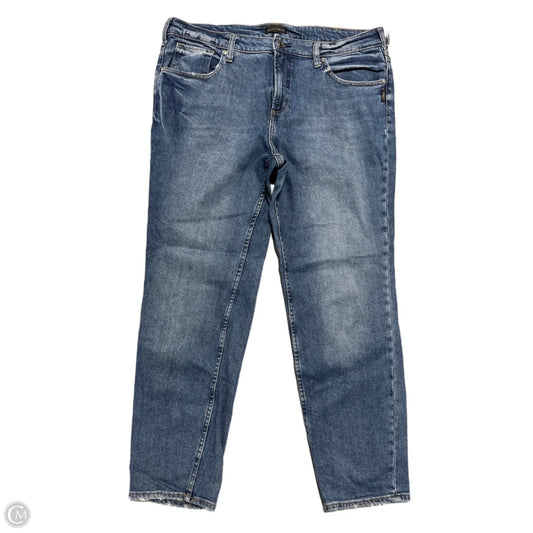 Jeans Straight By Silver In Blue Denim, Size: 14