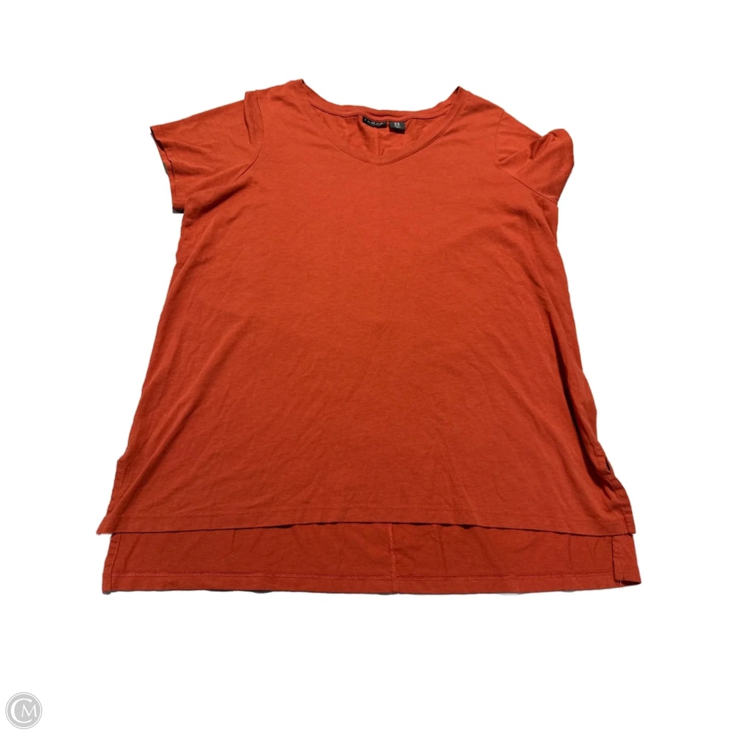 Top Short Sleeve Basic By Tahari By Arthur Levine In Orange, Size: 1x