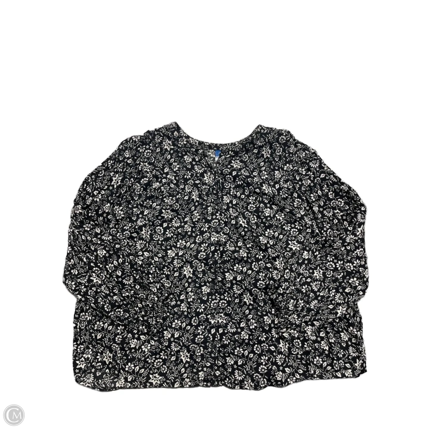 Top 3/4 Sleeve By Old Navy In Floral Print, Size: Xl