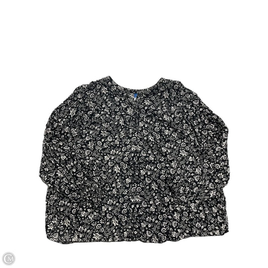 Top 3/4 Sleeve By Old Navy In Floral Print, Size: Xl