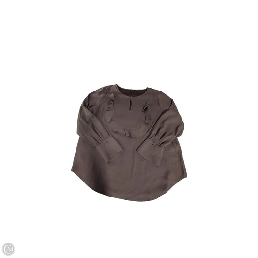 Blouse Long Sleeve By Ann Taylor In Green, Size: Xl