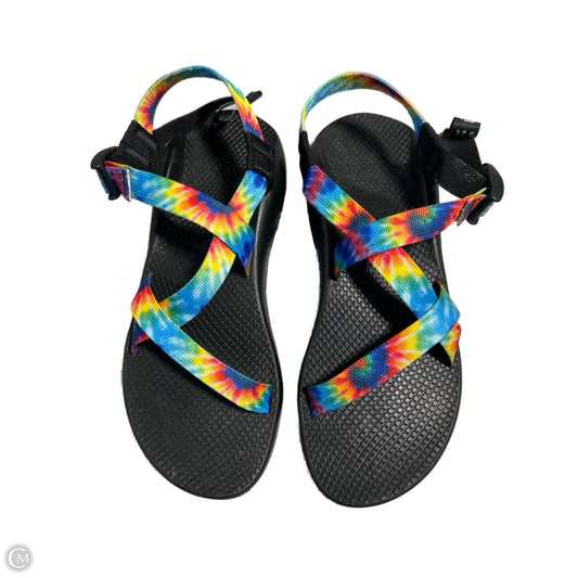 Sandals Flats By Chacos In Rainbow Print, Size: 10