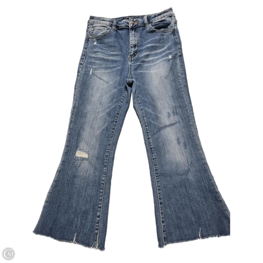 Jeans Flared By Risen In Blue Denim, Size: 10