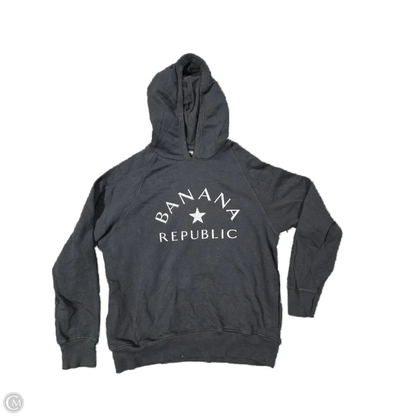 Sweatshirt Hoodie By Banana Republic In Black, Size: L