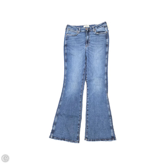Jeans Flared By Wrangler In Blue Denim, Size: 12