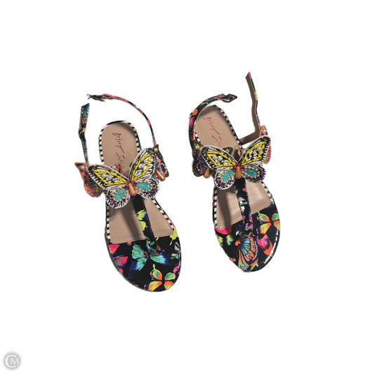 Sandals Flats By Betsey Johnson In Multi-colored, Size: 7.5