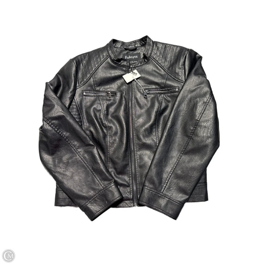Coat Leather By Cmc In Black, Size: Xl