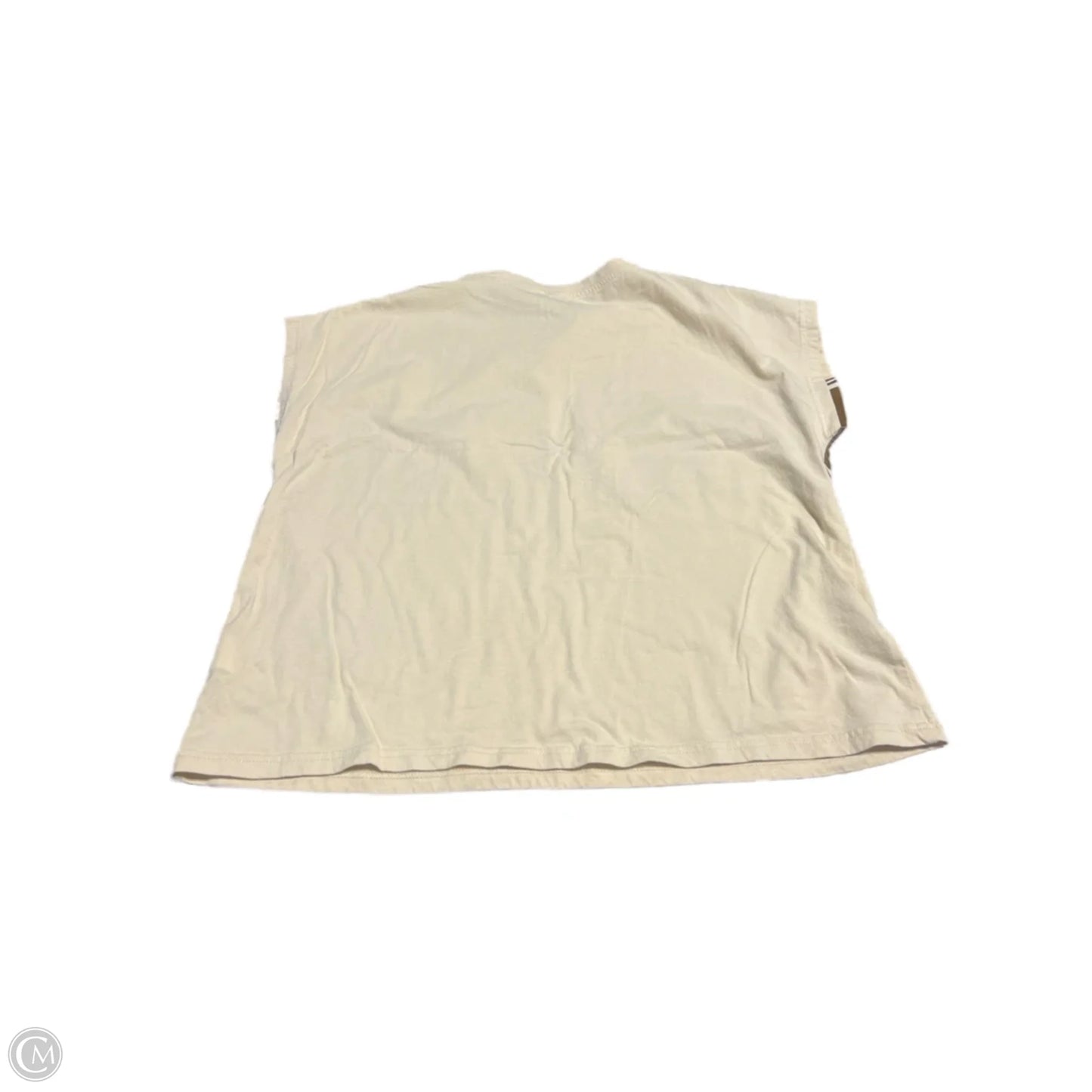 Top Short Sleeve By Cmc In Tan, Size: S