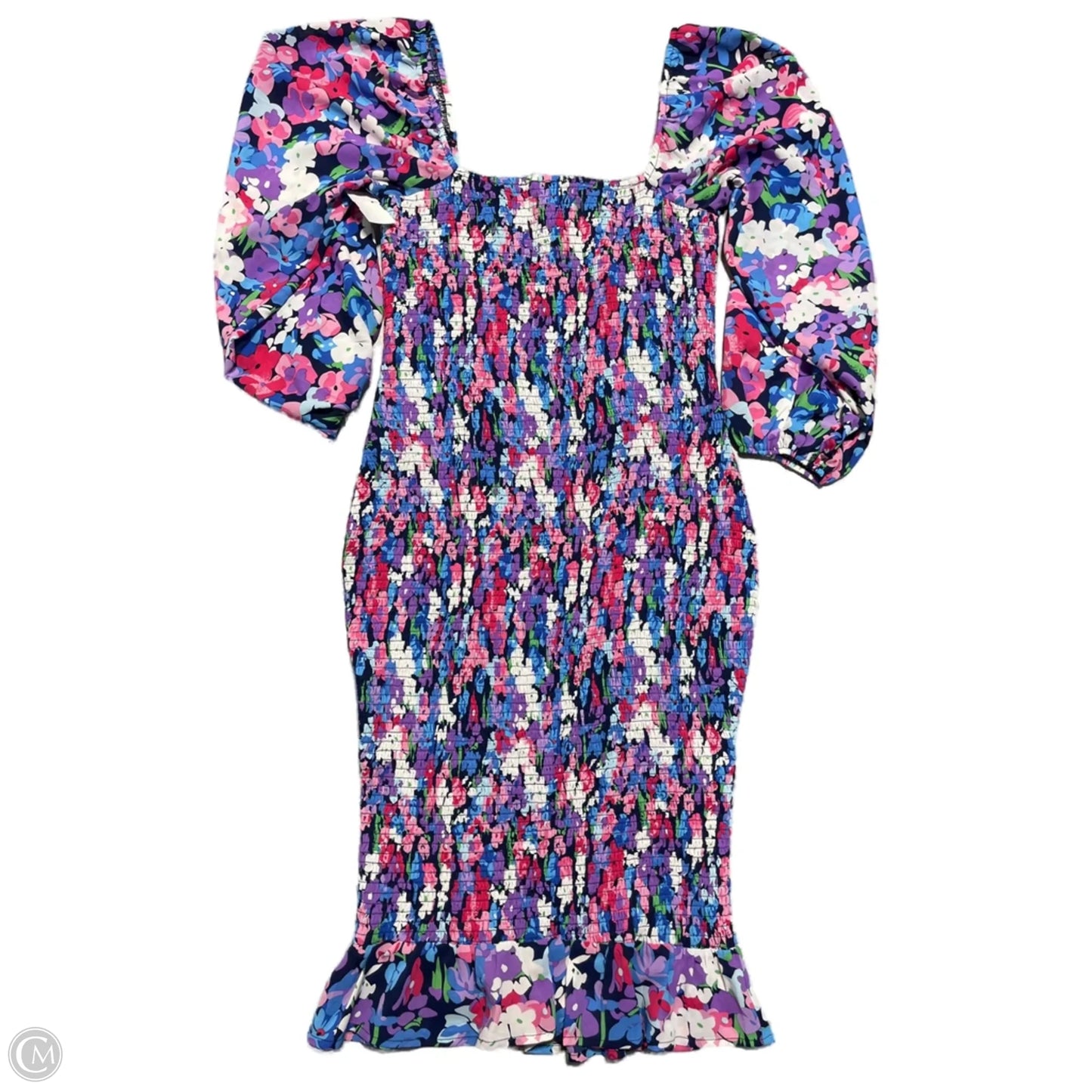 Dress Casual Midi By Pink Lily In Floral Print, Size: L