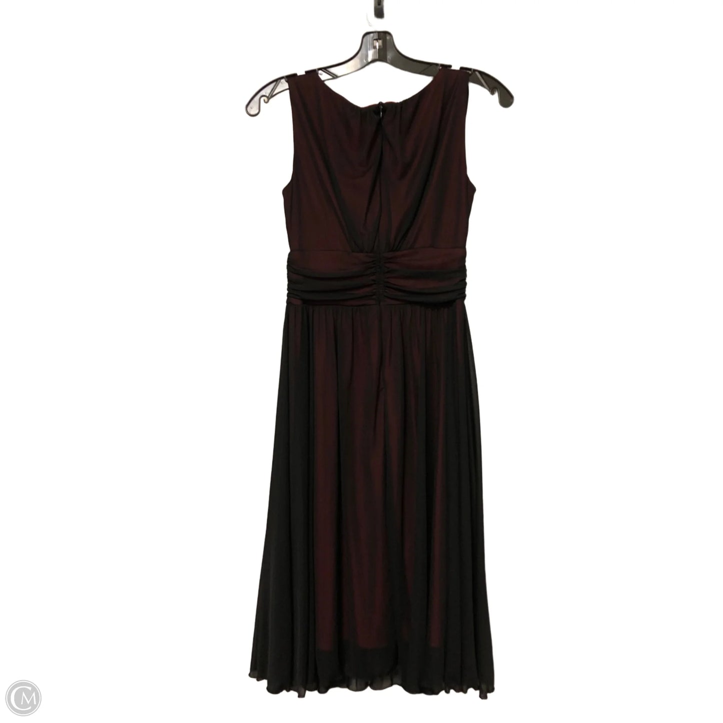Dress Casual Midi By Dressbarn In Black & Red, Size: M