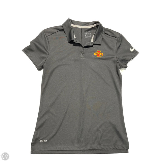Athletic Top Short Sleeve By Nike In Black, Size: S