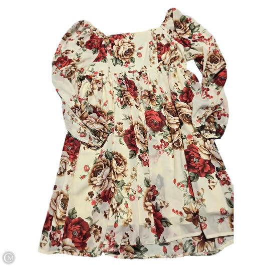 Dress Casual Short By Shein In Floral Print, Size: 3x