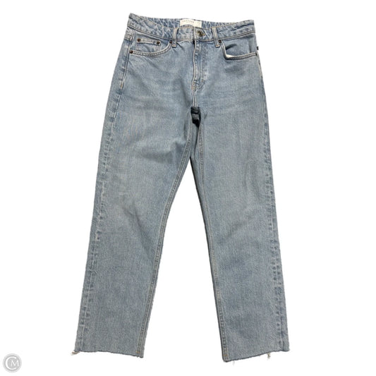 Jeans Straight By Top Shop In Blue Denim, Size: 4