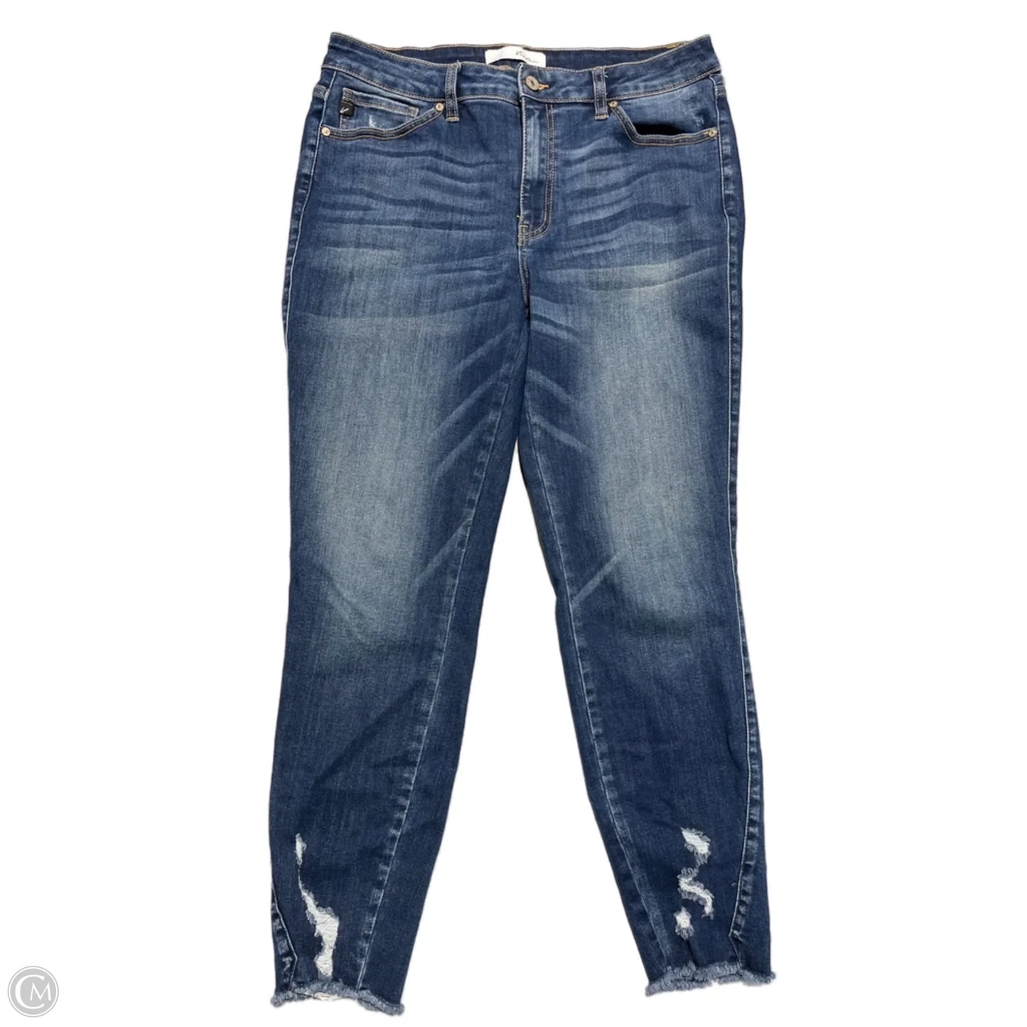 Jeans Skinny By Kancan In Blue Denim, Size: 14