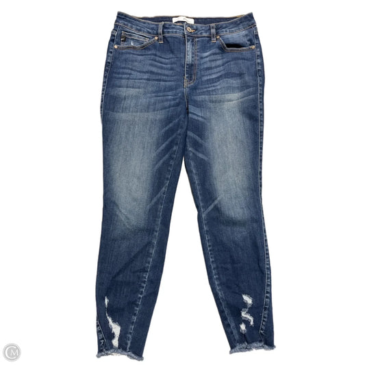 Jeans Skinny By Kancan In Blue Denim, Size: 14