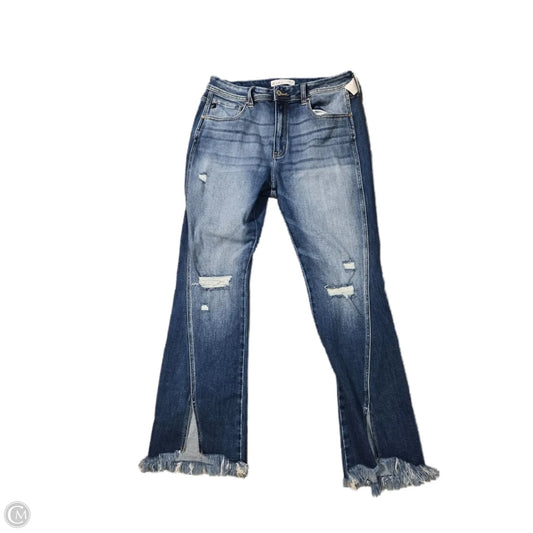 Jeans Flared By Kancan In Blue Denim, Size: 12
