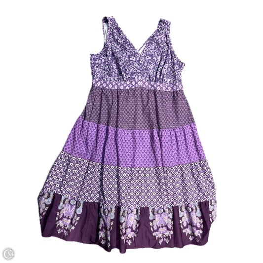 Dress Casual Maxi By Cmc In Purple, Size: 18