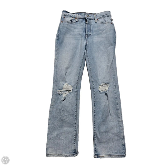 Jeans Straight By Levis In Blue Denim, Size: 4