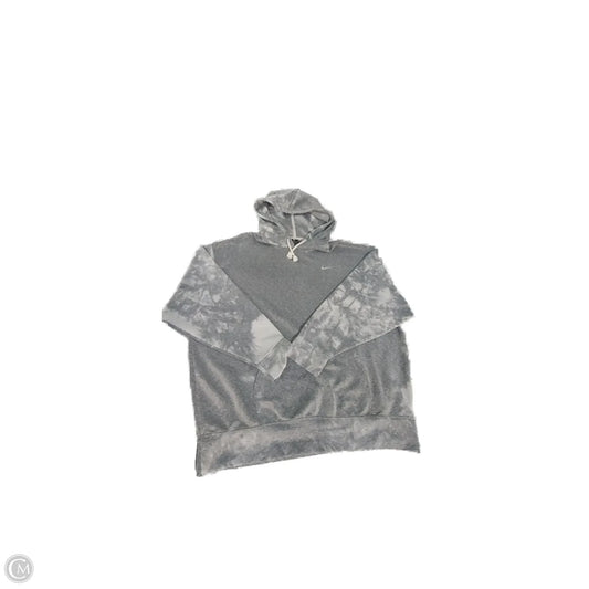 Athletic Sweatshirt Hoodie By Nike In Grey, Size: M