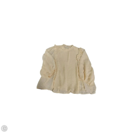 Top Long Sleeve By Wishlist In Cream, Size: M