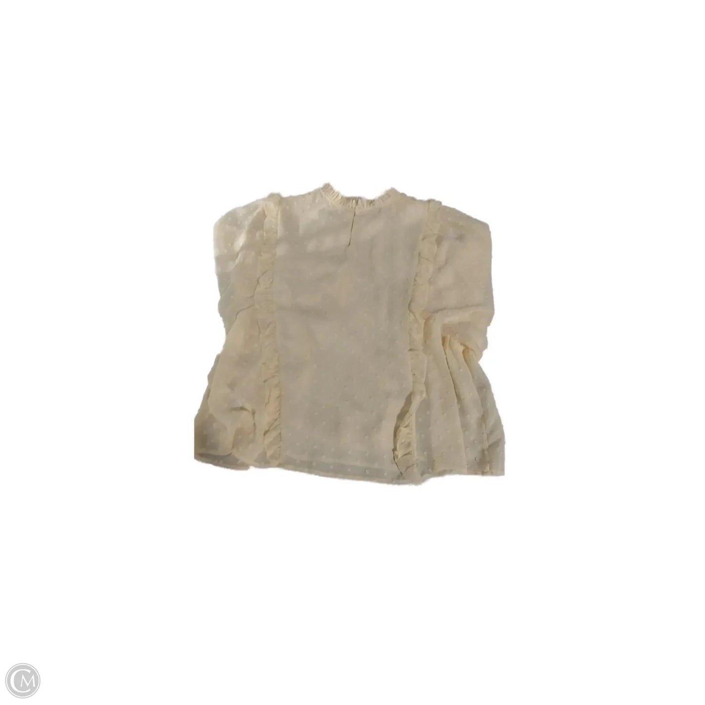 Top Long Sleeve By Wishlist In Cream, Size: M