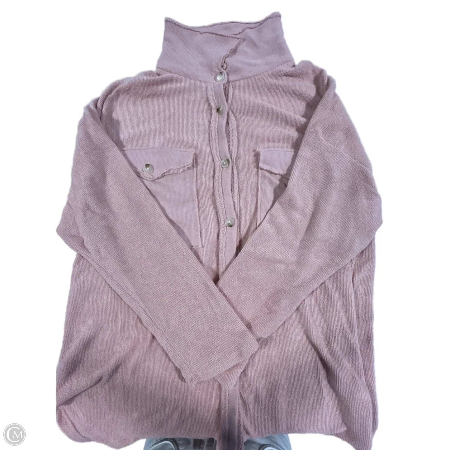 Jacket Shirt By Cme In Pink, Size: Xl