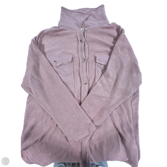 Jacket Shirt By Cme In Pink, Size: Xl