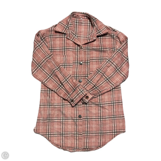 Jacket Shirt By Cme In Pink, Size: L