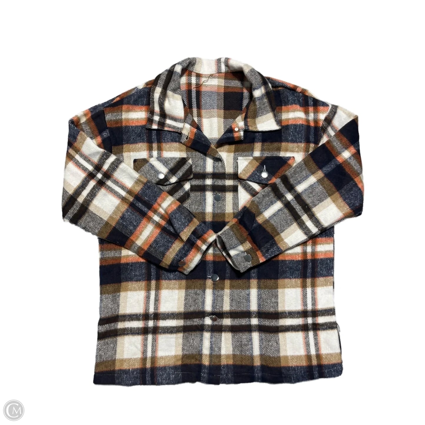 Jacket Shirt By Cme In Blue, Size: L
