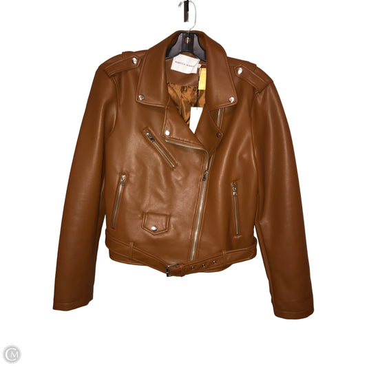Jacket Designer By Rebecca Minkoff In Brown, Size: L