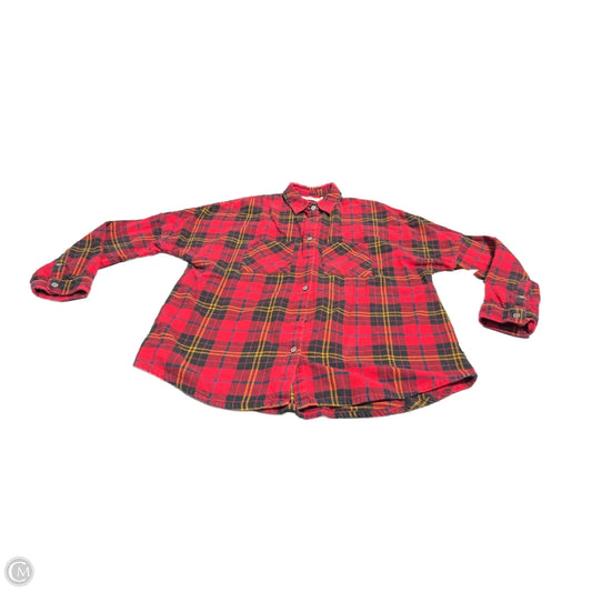 Top Long Sleeve Designer By Ugg In Plaid Pattern, Size: M