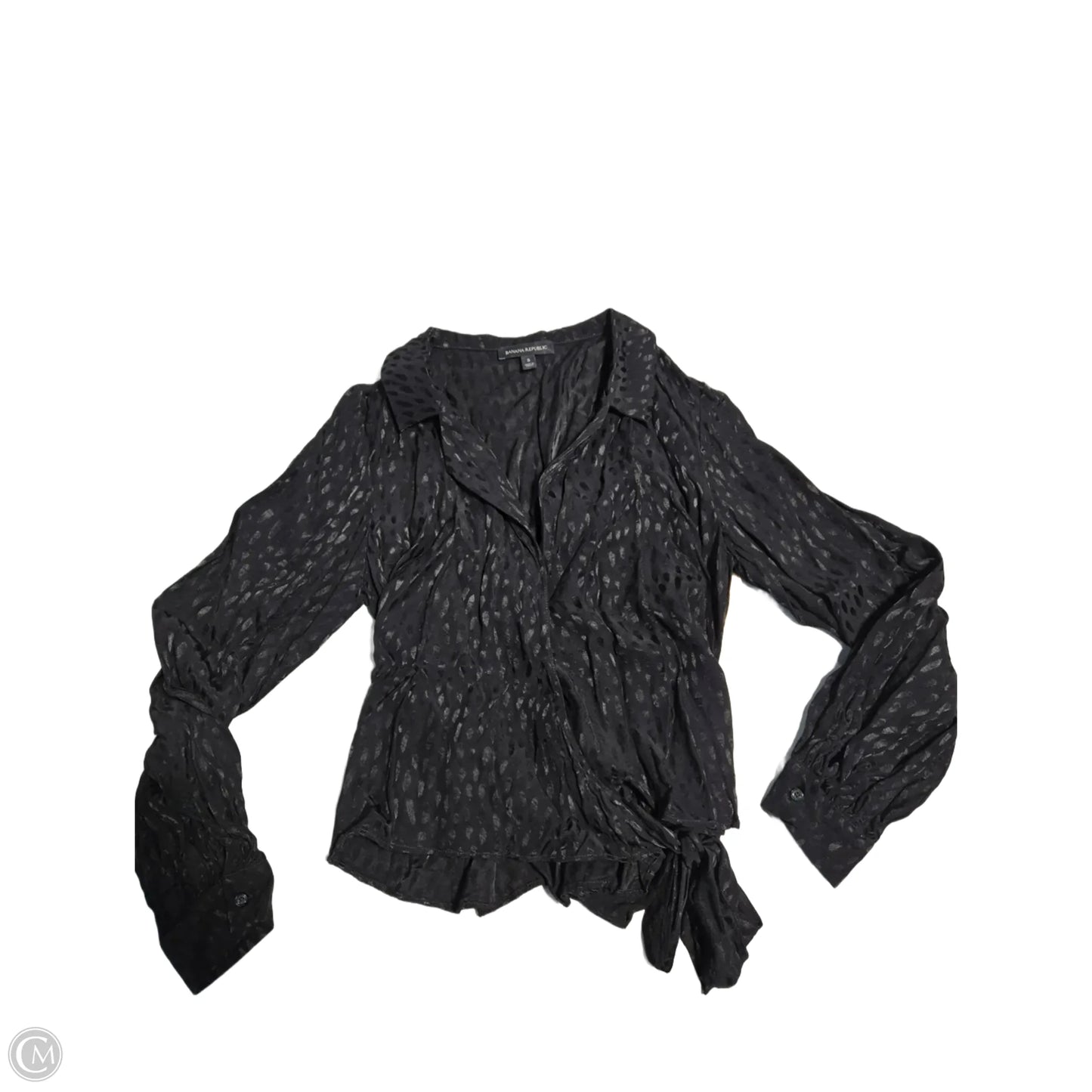 Top Long Sleeve Basic By Banana Republic In Black, Size: S