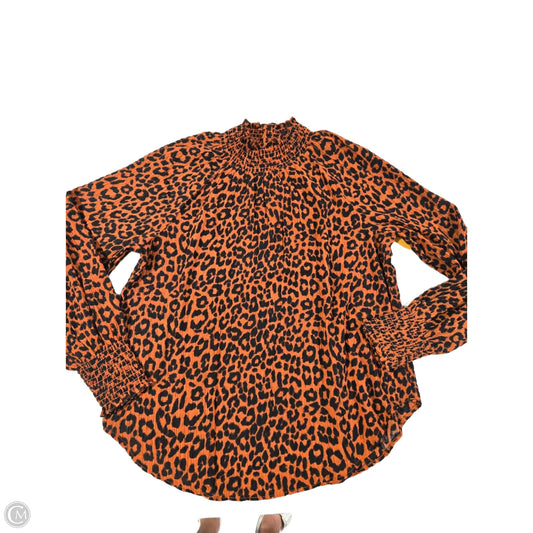 Top Long Sleeve Basic By Loft In Animal Print, Size: S
