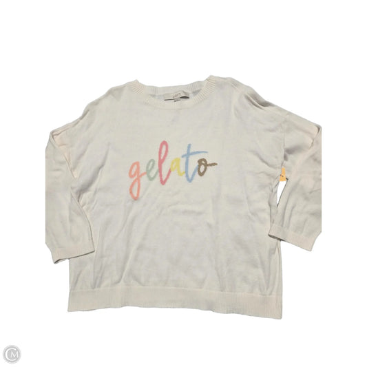 Top Long Sleeve Basic By Loft In Cream, Size: S