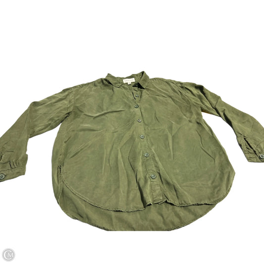 Blouse Long Sleeve By Cloth & Stone In Green, Size: M
