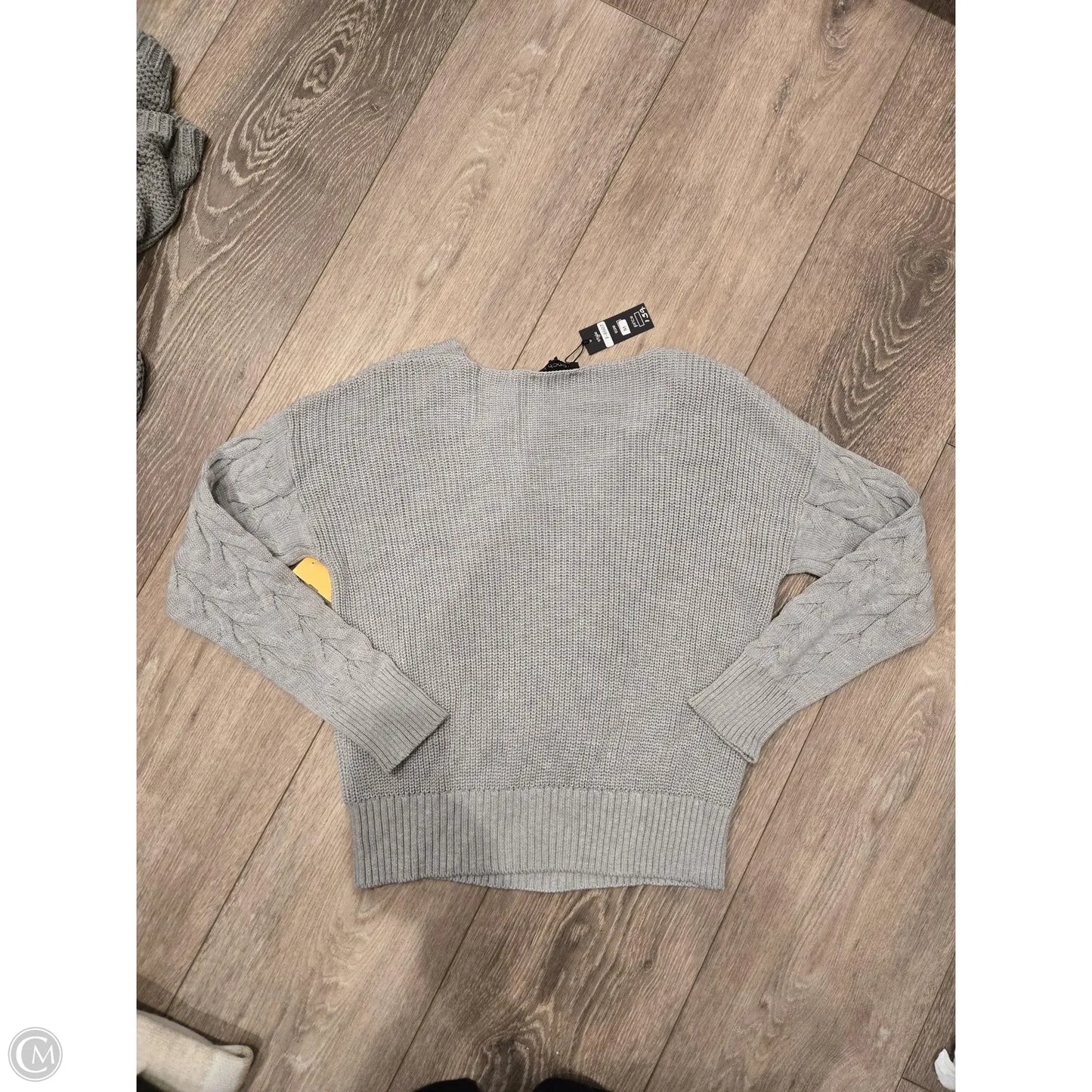 Sweater Cardigan By Cma In Grey, Size: M