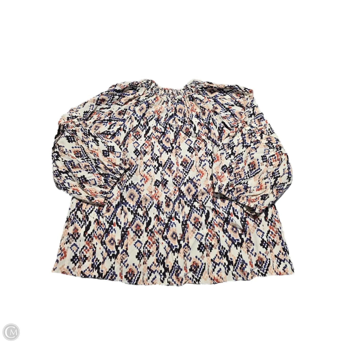 Blouse 3/4 Sleeve By Evereve In Multi-colored, Size: M