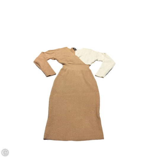 Dress Casual Maxi By Express In Brown, Size: Xs