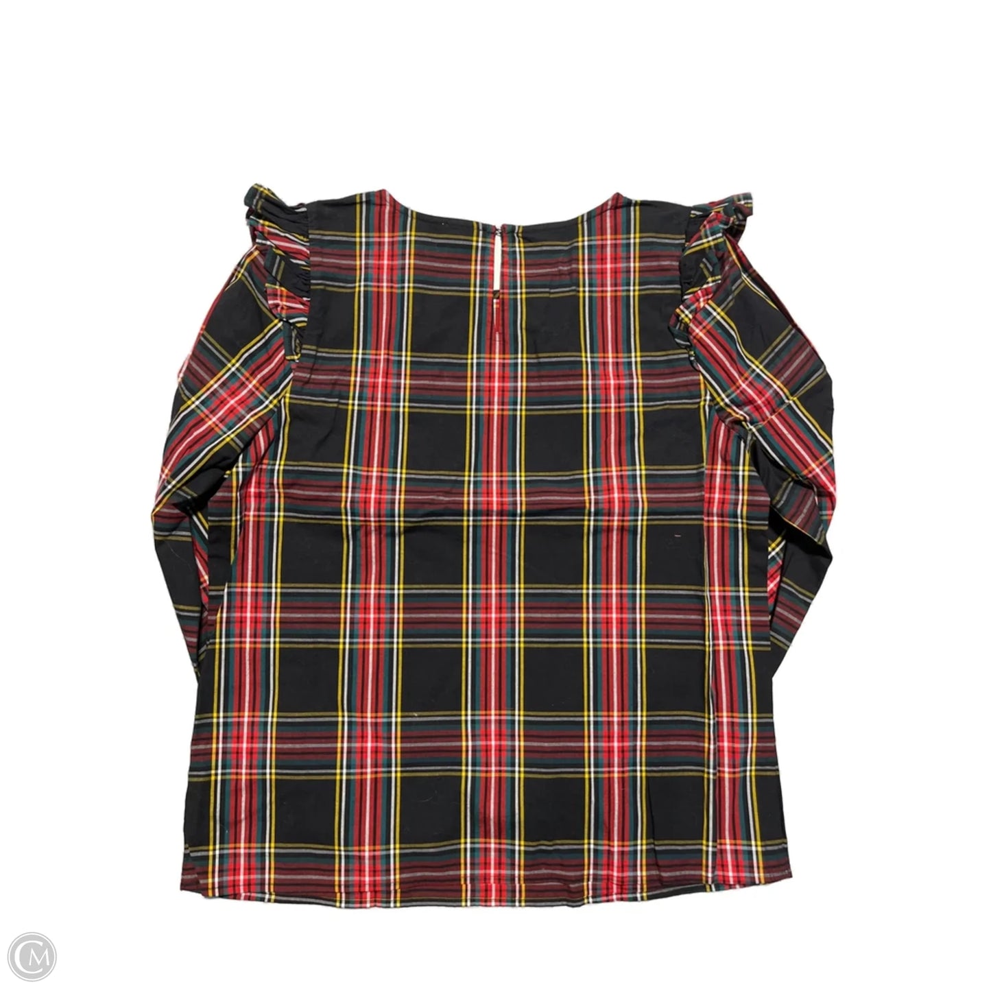 Top Long Sleeve By J. Crew In Plaid Pattern, Size: S